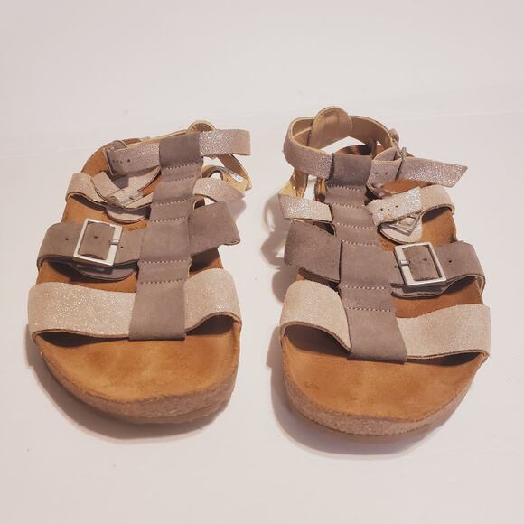 Haflinger Mara Slingback Sandal Gladiator Gold Bronze Size 37/6 - Picture 3 of 10